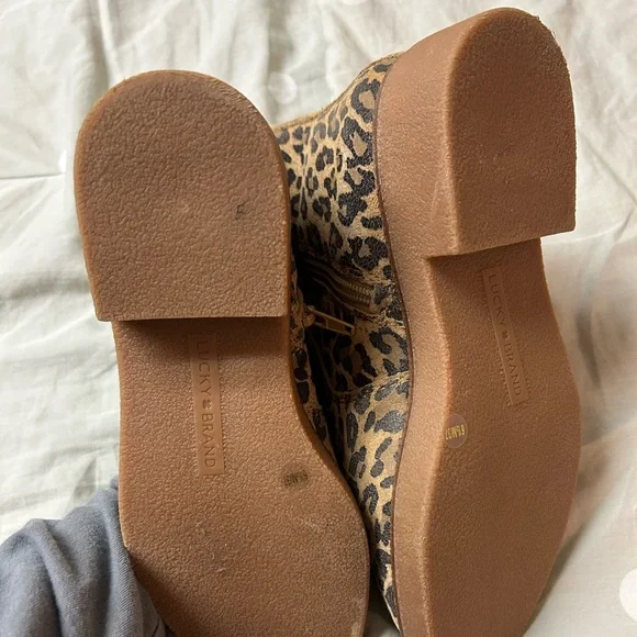 Lucky brand ressy leopard booties 6.5 new - Picture 5 of 5